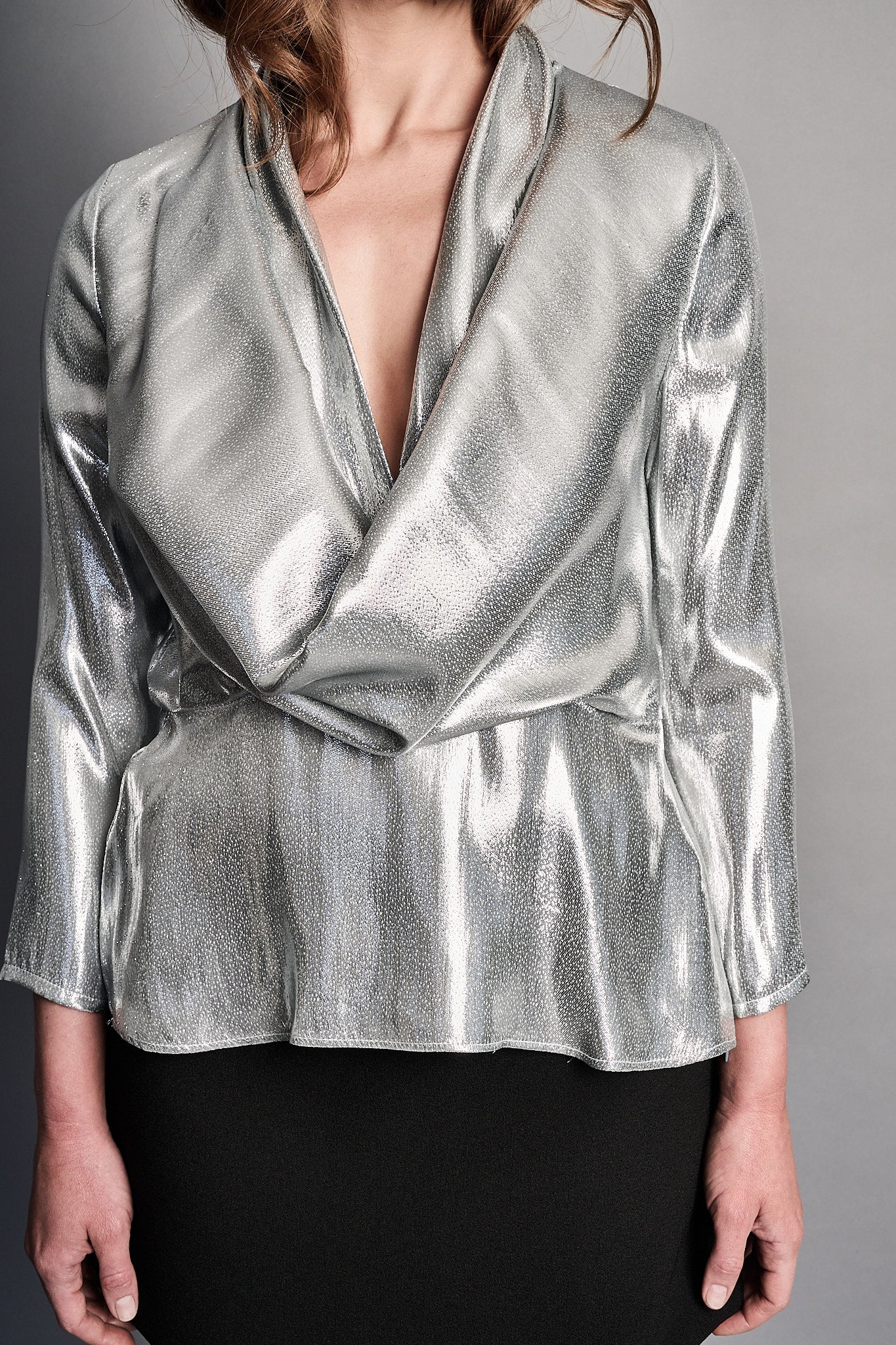 Classic Cowl Top - Silver (PRE-ORDER)