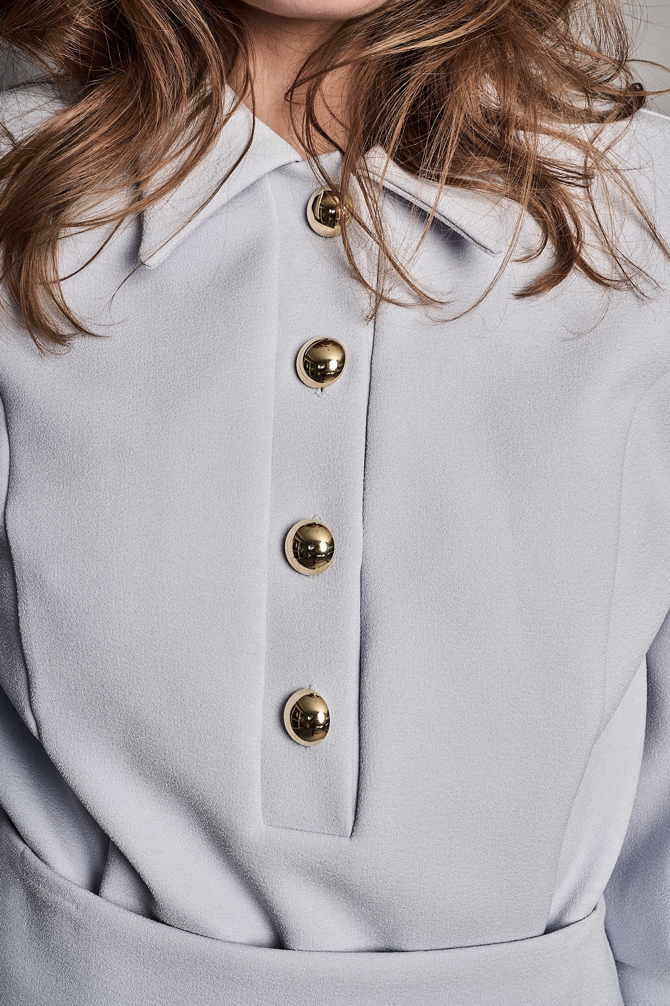 Classic Button-Down Polo Top - Ice (PRE-ORDER)