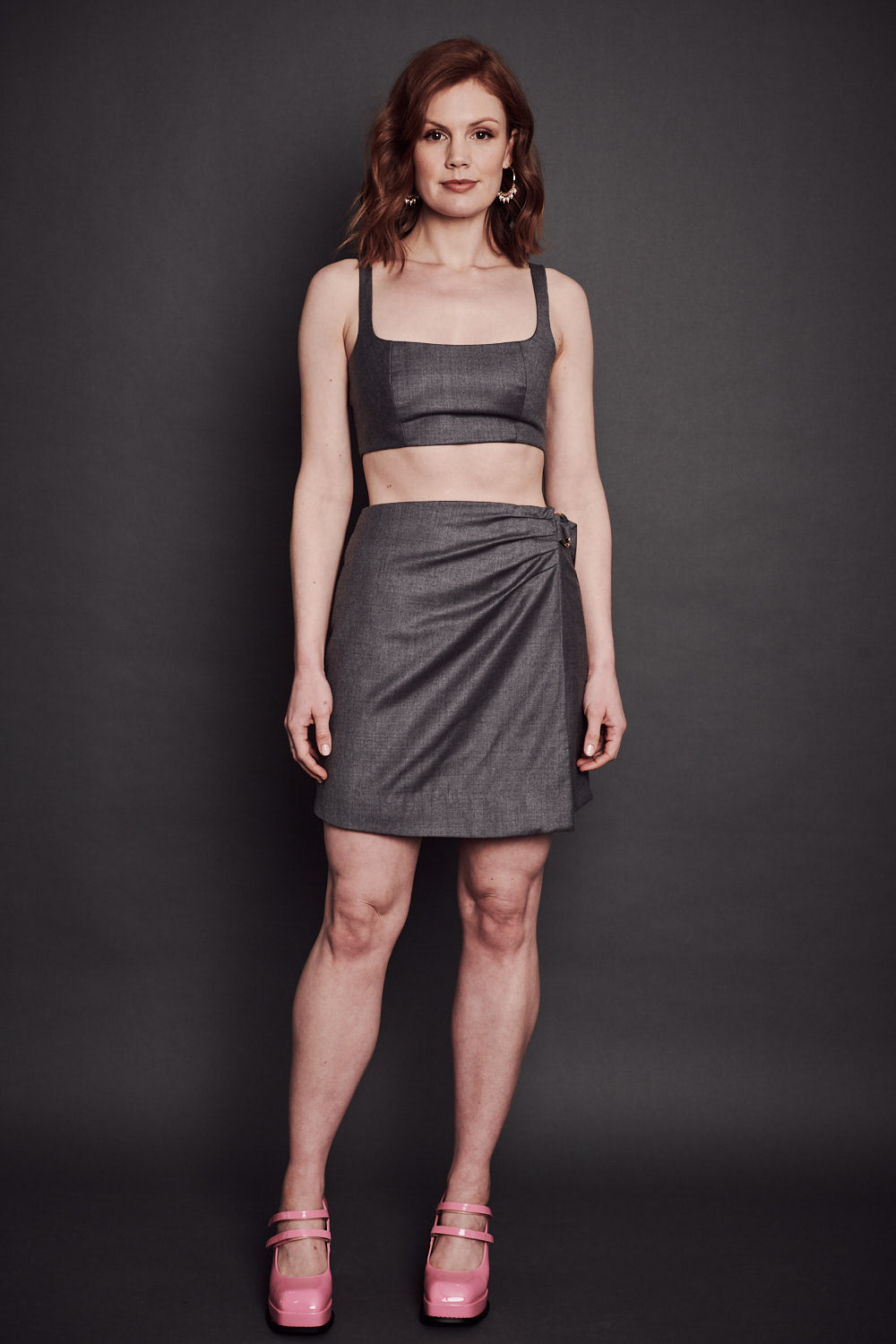 Empower Wrap Skirt - Light Grey (PRE-ORDER)