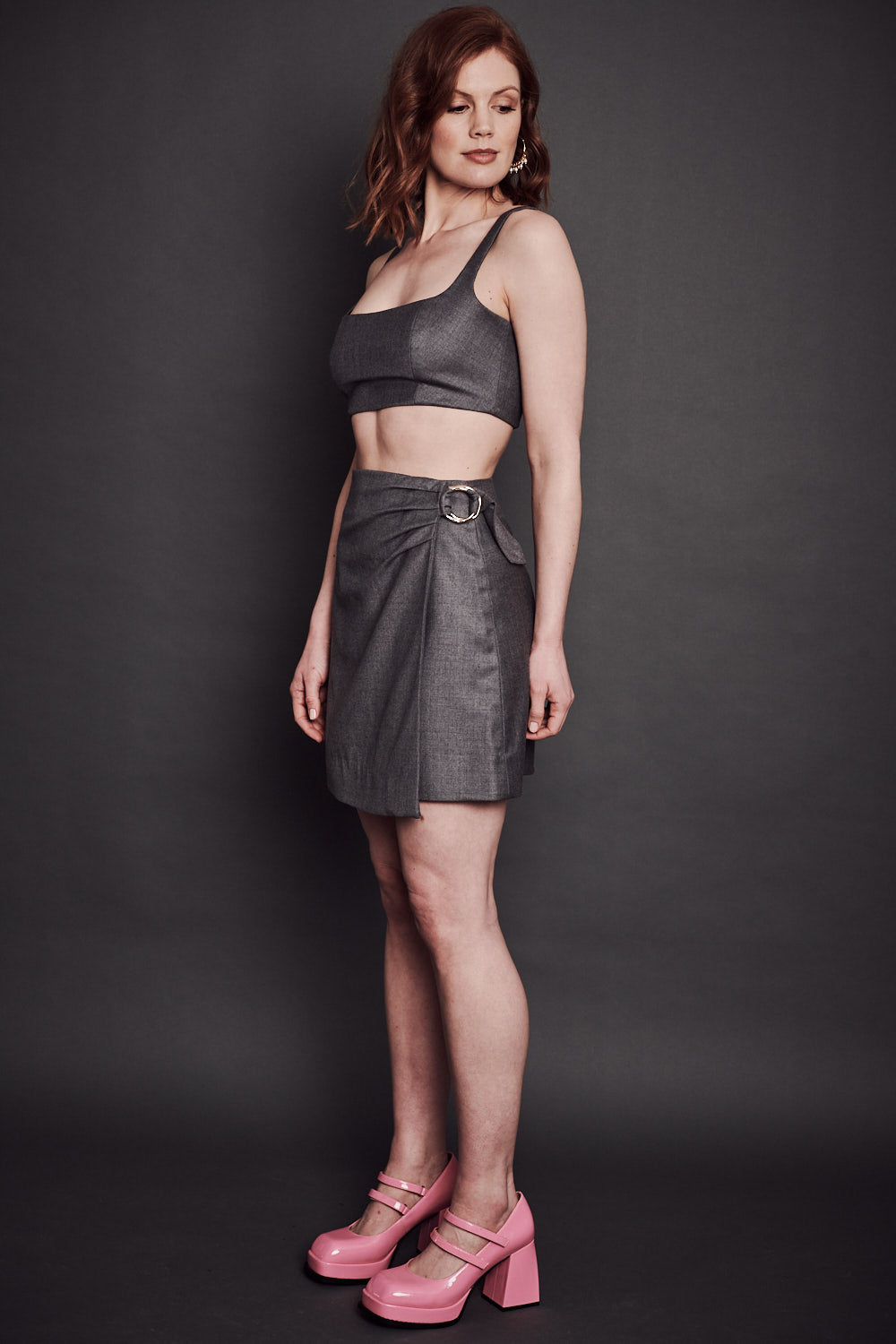 Empower Wrap Skirt - Light Grey (PRE-ORDER)