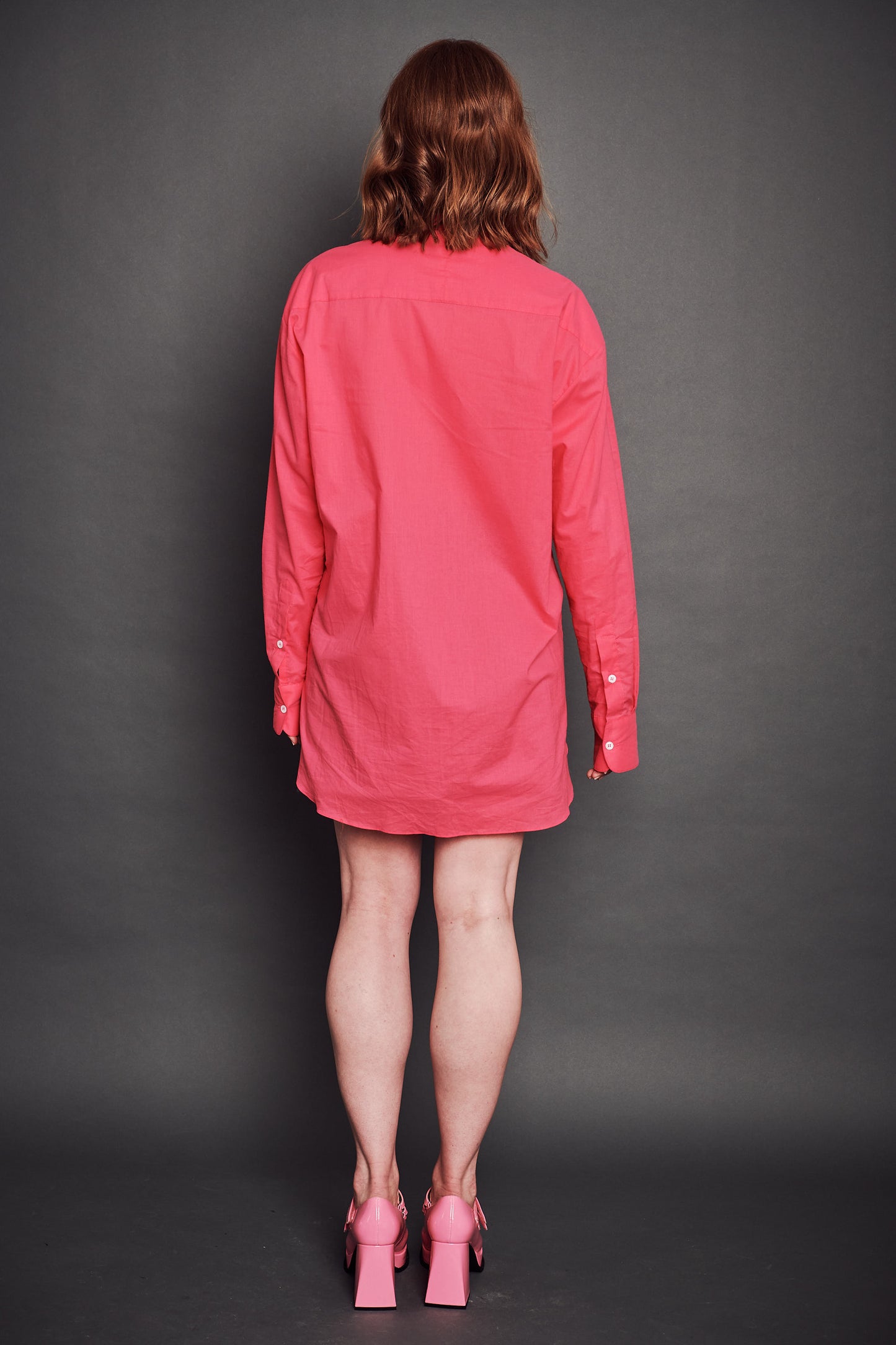 Classic Oversized Shirt - Lipstick Pink (PRE-ORDER)